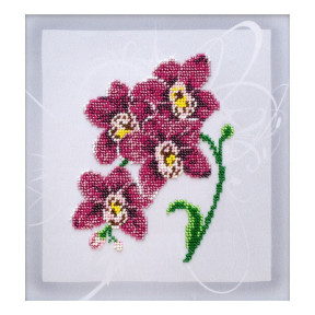 Бордовая орхидея Схема для вышивания бисером ВДВ Т-0996 фото