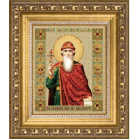 Набор для изготовления картины со стразами Чарівна Мить КС-072 Икона святого равноапостольного князя Владимира