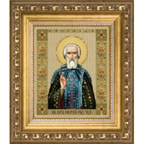 Набор для изготовления картины со стразами Чарівна Мить КС-074 Икона святого преподобного Сергия Радонежского