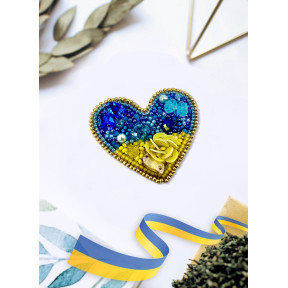 Мое сердце Набор для вышивки бисером украшения на натуральном художественном холсте Абрис Арт AD-225