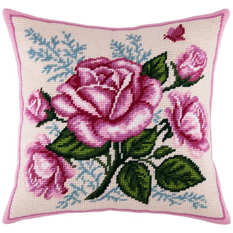 Набор для вышивки подушки Чарівниця V-122 Букет роз фото