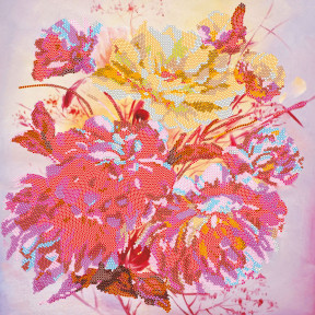 Розовый шербет Схема для вышивания бисером на натуральном художественном холсте Абрис Арт AC-289