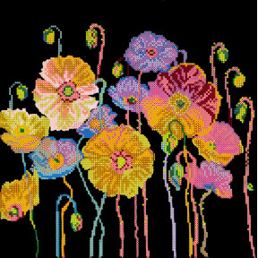 Яркие краски Схема для вышивания бисером на натуральном художественном холсте Абрис Арт AC-340