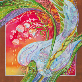 Райская птица Схема для вышивания бисером на натуральном художественном холсте Абрис Арт AC-303