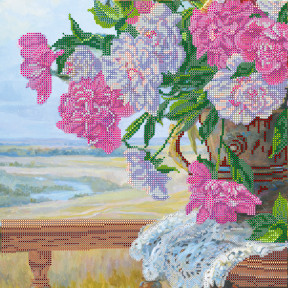 Любимые цветы Схема для вышивания бисером на натуральном художественном холсте Абрис Арт AC-211