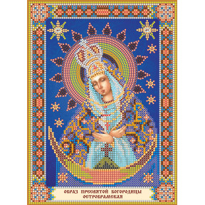 Икона Богоматери "Остробрамская" Схема для вишивки бисером на натуральном художественном холсте Абрис Арт ACK-155