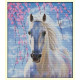 Белая лошадь D458 Набор для вышивания крестиком с печатью на ткани 14ст.