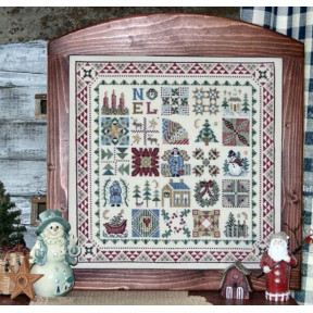 Схема для вышивки крестиком Quilt Sampler IX- Country Christmas Blocks Linda Myers