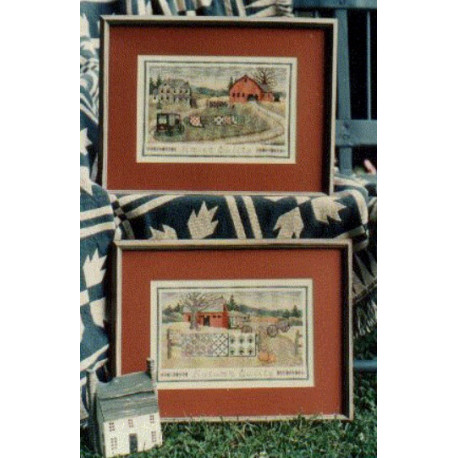 Схема для вышивки крестиком Country Quilts Linda Myers фото