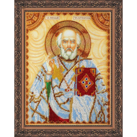 Святой Николай Набор для вышивки бисером иконы Абрис Арт AA-047