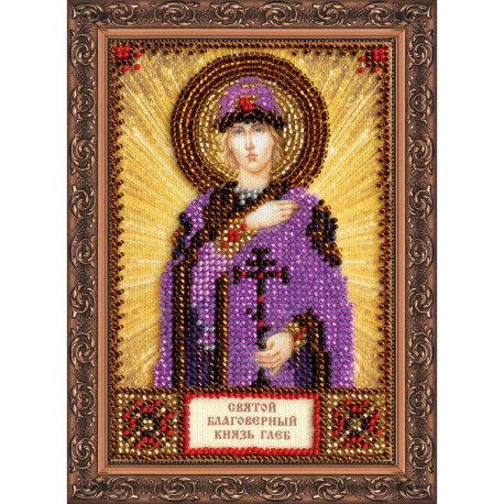 Святой Глеб Набор для вышивки бисером иконы Абрис Арт AAM-077