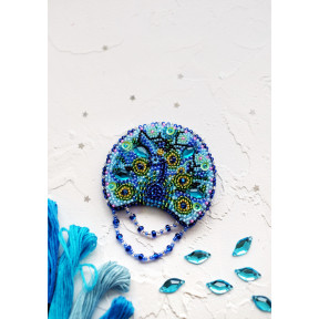 Павлин Набор для вышивки бисером украшения на натуральном художественном холсте Абрис Арт AD-006