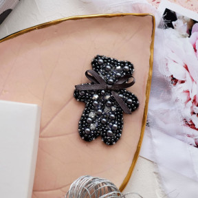 Мишка Набор для вышивки бисером украшения на натуральном художественном холсте Абрис Арт AD-043