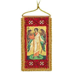 Молитва Ангелу-хранителю Набор-оберег для вышивки бисером на натуральном художественном холсте Абрис Арт ABO-001