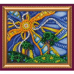 Жизненное солнце Набор-магнит для вышивки бисером Абрис Арт AMA-179