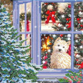 Рождественская история Схема для вишивки бисером на натуральном художественном холсте Абрис Арт AC-521