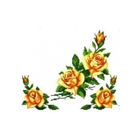 Водорастворимый флизелин Confetti К-208 Желтые розы фото