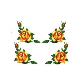 Водорастворимый флизелин Confetti  К-209 Желтые розы