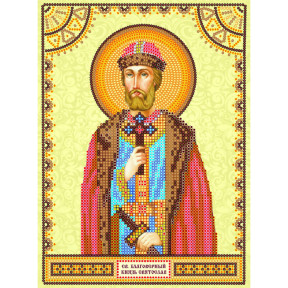 Святой Святослав Схема для вышивки бисером иконы Абрис Арт