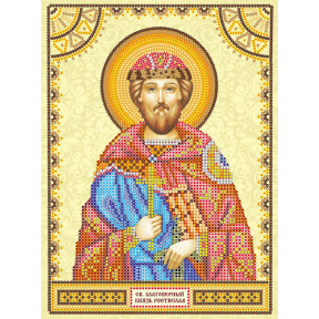 Святой Ростислав Схема для вышивки бисером иконы Абрис Арт