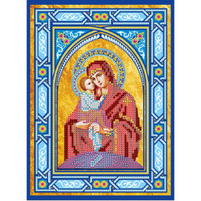 Ікона Богородиці. Почаївська Схема для вишивання бісером ікони