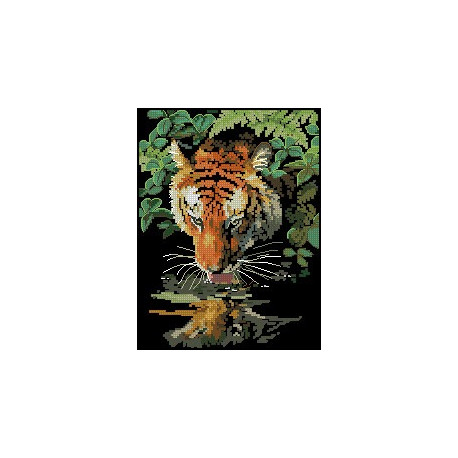 Набор для вышивки крестом Dimensions 06961 Tiger Reflection фото