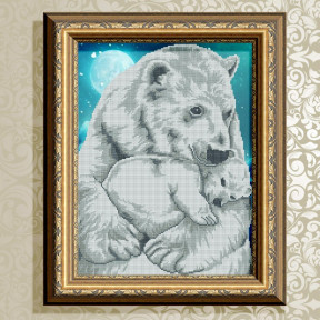 Мамина нежность. Медведица с медвежонком Схема для вышивки бисером АртСоло  VKA3136