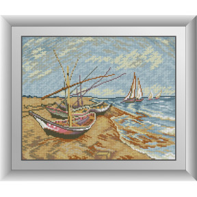 Рыболовные лодки на берегу Сент-Мари. Ван Гог Набор алмазной живописи Dream Art 30515D
