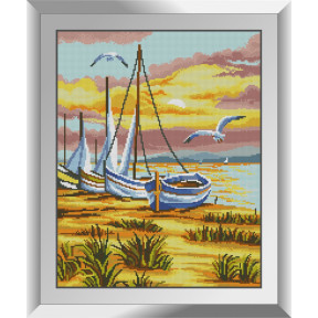 Лодки на берегу Набор алмазной живописи Dream Art 31755D