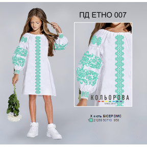 Заготовка под вышивку детского платья в стиле Этно (5-10 лет) ТМ КОЛЬОРОВА ПД Етно-007