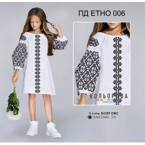 Заготовка под вышивку детского платья в стиле Этно (5-10 лет) ТМ КОЛЬОРОВА ПД Етно-006