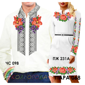 Заготовки под парную вышивку (платье с рукавами и сорочка) ТМ КОЛЬОРОВА Пара 68