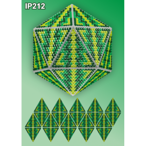 Елки 3d Новогодний шар Набор для выкладки пластиковыми алмазиками Вдохновение IP212