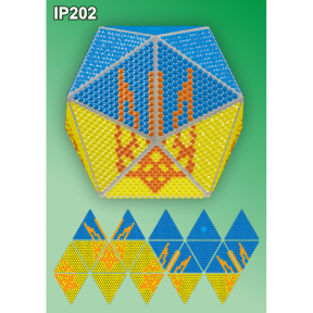 Прапор України 3d Новорічна куля Набір для викладення пластиковими алмазиками Натхнення IP202