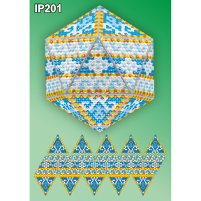 Мозаика 3d Новогодний шар Набор для выкладки пластиковыми алмазиками Вдохновение IP201
