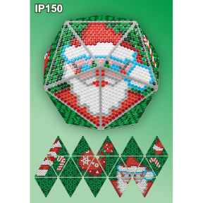 Дід Мороз 3d Новорічна куля Набір для викладення пластиковими алмазиками Натхнення IP150