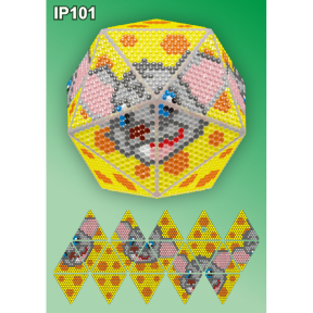 Мишеня 3d Новорічна куля Набір для викладення пластиковими алмазиками Натхнення IP101