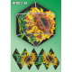 Соняшники на чорному 3d Новорічна куля Набір для викладення пластиковими алмазиками Натхнення IP003_B