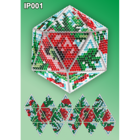 Маки 3d Новорічна куля Набір для викладення пластиковими алмазиками Натхнення IP001