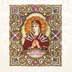 Пресвятая Богородица Семистрельная Набор для вышивки бисером по дереву Вдохновение IZN-04