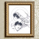 Схема на тканині для вишивання бісером ArtSolo Діва Марія з немовлям (монохром) VKA3004