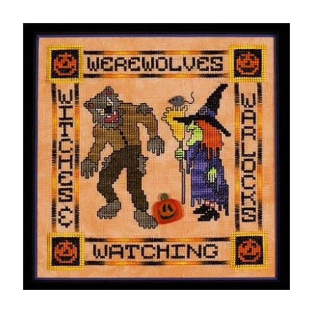 GP-159BP Схема+Button Pack "Werewolves, Witches & Warlocks" Glendon Place
