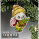 Счастливый зайчонок Набор для вышивания новогодней игрушки ТМ КОЛЬОРОВА НІ_016