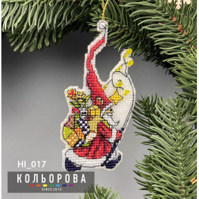 Дух Різдва Набір для вишивання новорічної іграшки ТМ КОЛЬОРОВА НІ_017