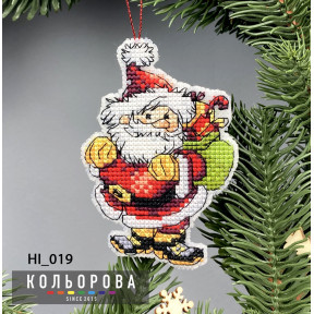 Праздник приближается Набор для вышивания новогодней игрушки ТМ КОЛЬОРОВА НІ_019