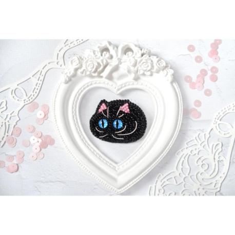Чорне кошенятко Набір для вишивки прикраси Tela Artis Б-119