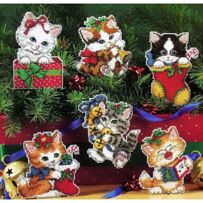Рождественские котята Набор для вышивания крестом Classic