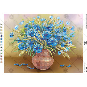 Цветы в вазе Схема для вышивки бисером Virena А3Н_297