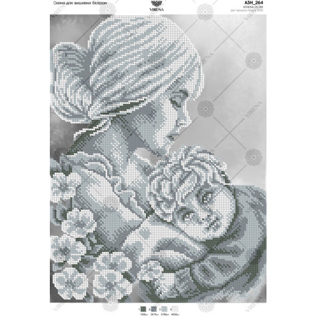 Мати та дитина Схема для вишивання бісером Virena А3Н_264 фото