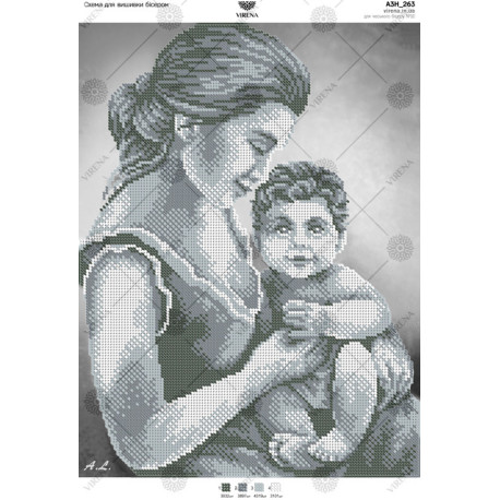 Мати та дитина Схема для вишивання бісером Virena А3Н_263 фото